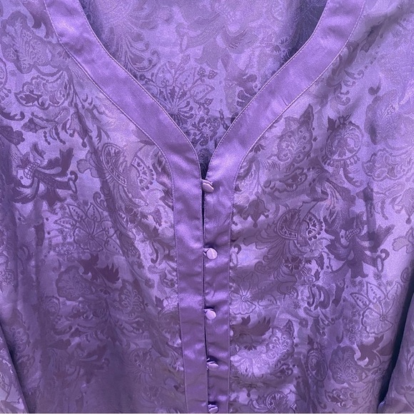 Vintage Victoria’s Secret silky purple pajama set Sz Medium - Picture 8 of 11